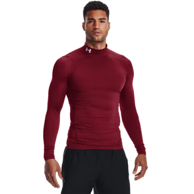 Under Armour Mens  Cg Armour Comp Mock In Cardinal/white