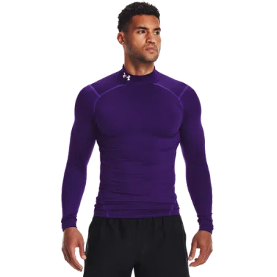 Under Armour Mens  Cg Armour Comp Mock In White/purple
