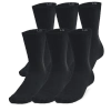 Under Armour Mens  Essential 6 Pack Crew Socks In Black/black/castlerock