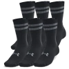 Under Armour Mens  Essential 6 Pack Crew Socks In White/white/black