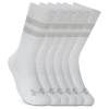 Under Armour Mens  Essential 6 Pack Crew Socks In White/white/halo Grey