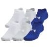 Under Armour Mens  Essential 6 Pack No Show Socks In Royal/royal/halo Grey