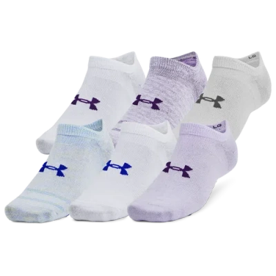UNDER ARMOUR MENS UNDER ARMOUR ESSENTIAL 6 PACK NO SHOW SOCKS