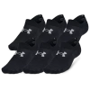 Under Armour Mens  Essential 6 Pack No Show Socks In Black/black/castlerock