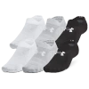 Under Armour Mens  Essential 6 Pack Ultra Low Socks In Black/black/halo Grey