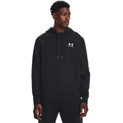 Under Armour Mens  Essential Fleece Hoodie In Black/white