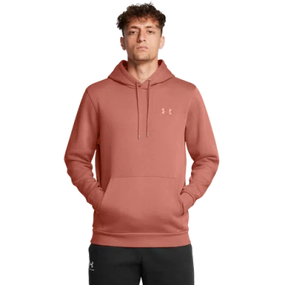 Under Armour Mens  Essential Fleece Hoodie In Canyon Pink/canyon Pink