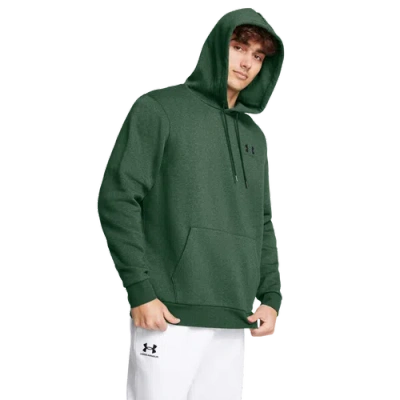 Under Armour Mens  Essential Fleece Hoodie In Forest Green/forest Green