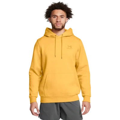 Under Armour Mens  Essential Fleece Hoodie In Golden Yellow/golden Yellow