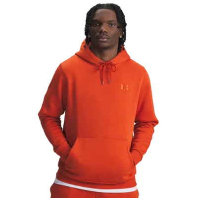 Under Armour Mens  Essential Fleece Hoodie In Orange