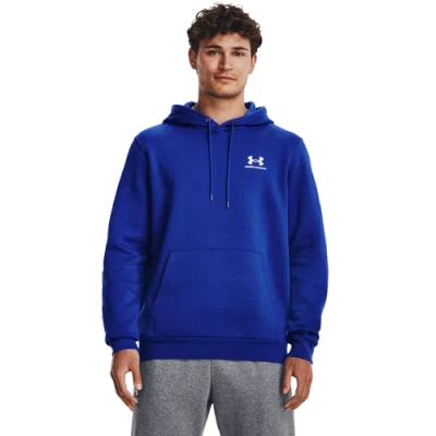 Under Armour Mens  Essential Fleece Hoodie In Royal/white