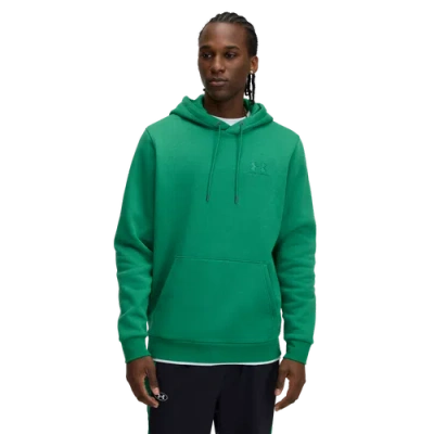 Under Armour Mens  Essential Fleece Hoodie In Team Kelly Green/team Kelly Green/team Kelly Green
