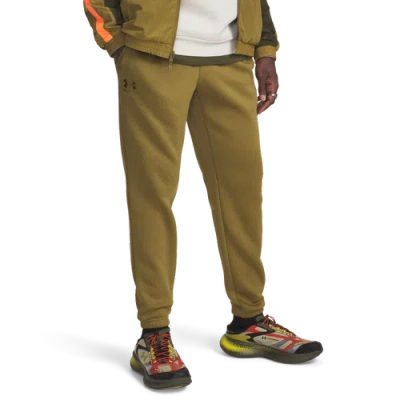 Under Armour Mens  Essential Fleece Joggers In Brown