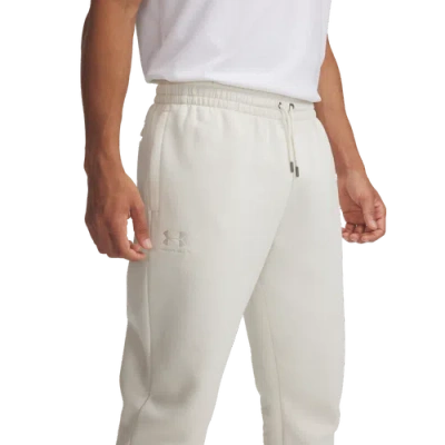 Under Armour Mens  Essential Fleece Joggers In Stone/stone