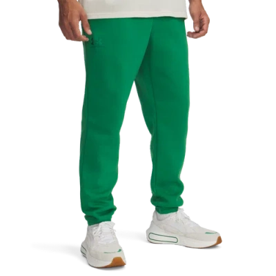 Under Armour Mens  Essential Fleece Joggers In Team Kelly Green/team Kelly Green