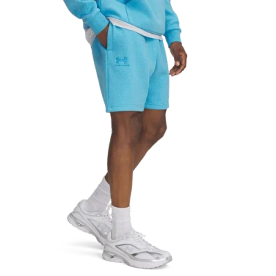 Under Armour Mens  Essential Fleece Shorts In Blue