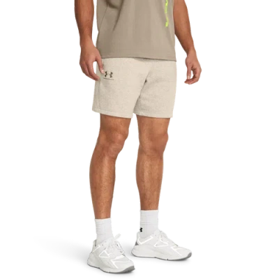 Under Armour Mens  Essential Fleece Shorts In Timberwolf Taupe/timberwolf Taupe