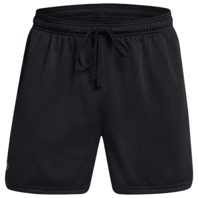 Under Armour Mens  Essential Mesh Shorts In Black/white