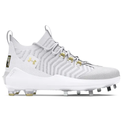 Under Armour Mens  Harper 9 Pro St In White/white/metallic Gold