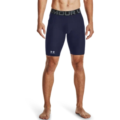 Under Armour Mens  Heatgear Armour 9compression Shorts In Midnight Navy/white