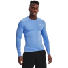 Under Armour Mens  Heatgear Armour Comp L/s T-shirt In Carolina Blue/white