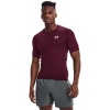 Under Armour Mens  Heatgear Armour Compression Short Sleeve Football T-shirt In Maroon/white