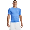 Under Armour Mens  Heatgear Armour Compression Short Sleeve Football T-shirt In White/carolina Blue