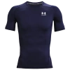 Under Armour Heatgear Armour Compression Short Sleeve Football T-shirt In White/midnight Navy