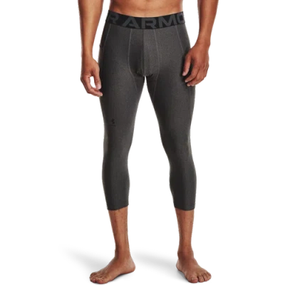 Under Armour Mens  Hg Armour 2.0 3/4 Compression Tights In Carbon Heather/black
