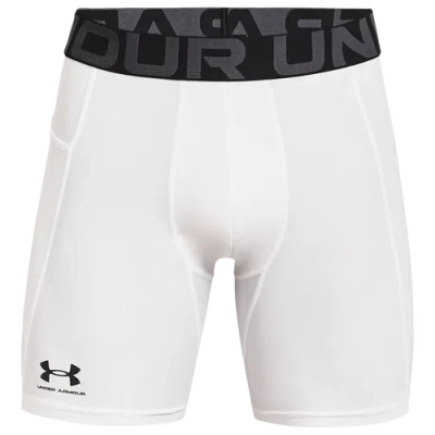 Under Armour Mens  Hg Armour 2.0 6" Compression Shorts In White/black