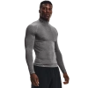 Under Armour Heatgear® Men's Mock Long Sleeve Carbon Heather In Carbon Heather/black