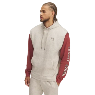 Under Armour Icon Fleece Sleeveless Hoodie In Neutral