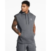 Under Armour Mens  Icon Fleece Sleeveless Hoodie In Pitch Grey/white