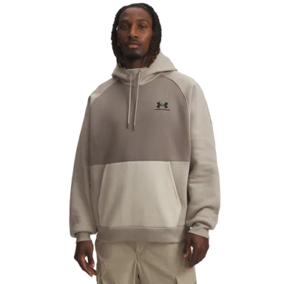 Under Armour Mens  Icon Heavyweight Colorblocked Hoodie In Neutral