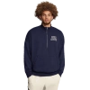 Under Armour Icon Heavyweight Terry Men's Oversized ½ Zip Midnight Navy In Midnight Navy/summit White