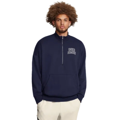 UNDER ARMOUR MENS UNDER ARMOUR ICON HEAVYWEIGHT TERRY OS 1/2 ZIP