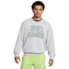 Under Armour Mens  Icon Heavyweight Terry Os Crew In Forest Green/gray Light Heather
