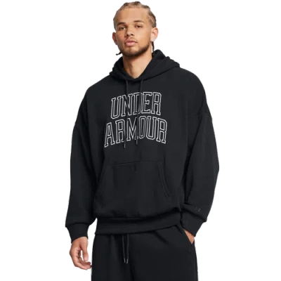 Under Armour Mens  Icon Heavyweight Terry Os Hoodie In Black/white