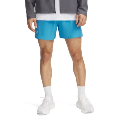 Under Armour Mens  Launch 5" Shorts In Ether Blue/downpour Gray/reflective