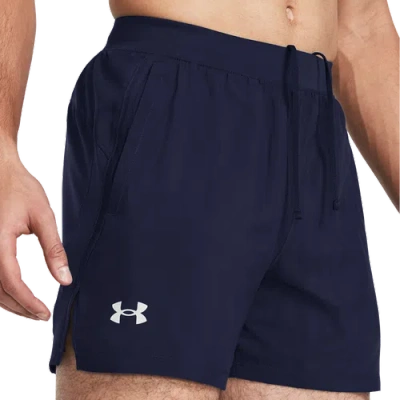 Under Armour Mens  Launch 5" Shorts In Midnight Navy/midnight Navy/reflective