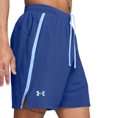 Under Armour Mens  Launch 7'' Shorts In Horizon Blue/tech Blue/reflective