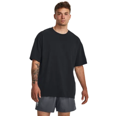 Under Armour Mens  Oversized Heavyweight Short Sleeve In Black/white