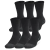 Under Armour Mens  Perf Tech 6 Pack Crew Socks In Black