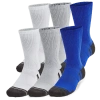 Under Armour Mens  Perf Tech 6 Pack Crew Socks In Royal/royal/jet Grey