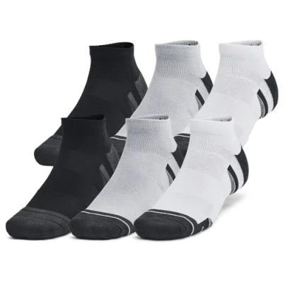 Under Armour Mens  Perf Tech 6 Pack Low Socks In Mod Gray/mod Gray/jet Gray