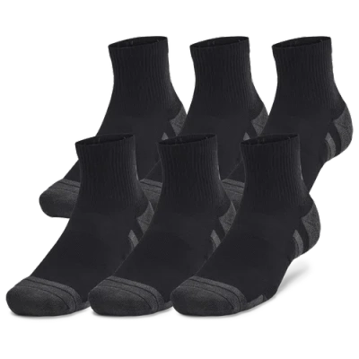 UNDER ARMOUR MENS UNDER ARMOUR PERF TECH 6 PACK QUARTER SOCKS
