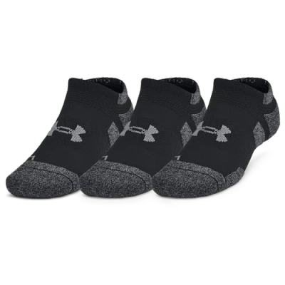 Under Armour Mens  Perf Tech Pro 3pk No Show In Black/black/castlerock
