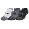 Under Armour Mens  Perf Tech Pro 3pk No Show In White/black/castlerock