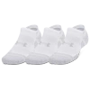 Under Armour Mens  Perf Tech Pro 3pk No Show In White/white/mod Gray