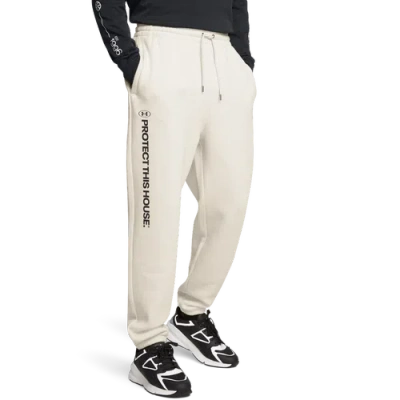 Under Armour Mens  Pth Icon Fleece Joggers In Summit White/black